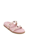 VALENTINO GARAVANI Lock Leather Slides