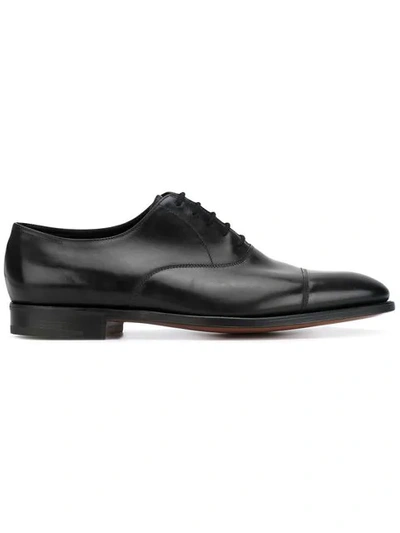 John Lobb City Ii Leather Oxford Shoes In Black