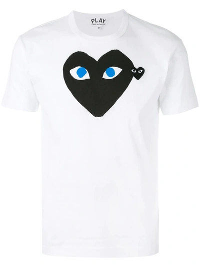 Comme Des Garçons Play Double-heart Cotton T-shirt In Multi