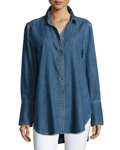 Equipment Arlette Button-down Chambray Shirt, Blue In Blueprint Chambray