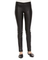 The Row Moto Stretch-leather Leggings In Black