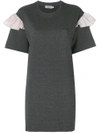 ANNA K FRILL SLEEVE T-SHIRT DRESS,017DRESSGREY12073600