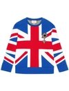 GUCCI 英国旗帜弹力针织套头衫,457907X3F4012088505
