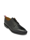 THOM BROWNE PEBBLED LEATHER DERBY SHOES,400094419203