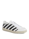 OFF-WHITE Diagonal Striped Leather Sneakers