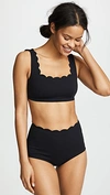 Marysia Palm Springs Scalloped Bikini Top In Black