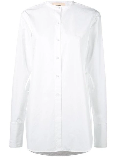 Ports 1961 直领长袖衬衫 In White