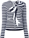 THOM BROWNE striped bow cardigan,DRYCLEANONLY