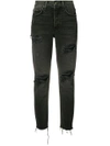 GRLFRND GRLFRND DISTRESSED CROPPED JEANS - BLACK,GFDN4004RV17411948396