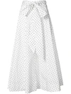 LISA MARIE FERNANDEZ LISA MARIE FERNANDEZ POLKA DOT BOW BEACH SKIRT - WHITE,2017SP102BWP12091677