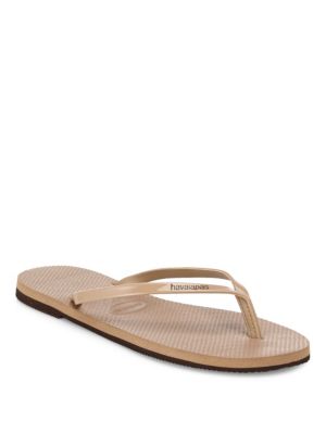 metallic havaianas flip flops