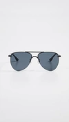 Le Specs The Prince Matte Black 1602147 - As Seen On Alessandra Ambrosio In Matte Black/smoke Mono