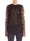 JASON WU Embroidered Houndstooth Lace Top,0400093811336