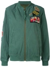 MR & MRS ITALY patch embellished bomber jacket,HANDWASH