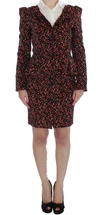 BENCIVENGA BENCIVENGA BLACK MULTICOLOR FLORAL WOMEN'S SUIT