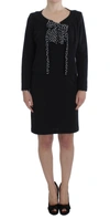 BENCIVENGA BENCIVENGA BLACK STRETCH SHEATH DRESS &AMP; SWEATER WOMEN'S SET