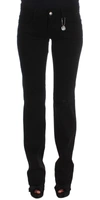 COSTUME NATIONAL COSTUME NATIONAL BLACK COTTON SLIM FIT BOOTCUT WOMEN'S JEANS