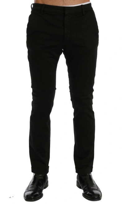 Costume National Slim Fit Cotton Stretch Men's Pants In Black