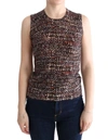 Dolce & Gabbana Multicolor Print Knit Top Wool T-shirt In Multicolor