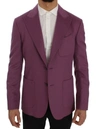 Dolce & Gabbana Purple Cashmere Slim Fit Blazer Jacket In Purple