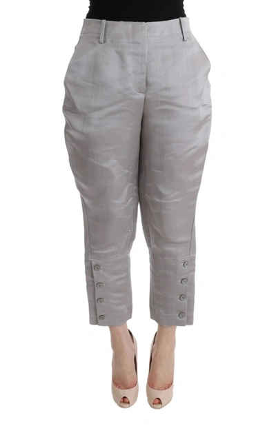 Ermanno Scervino Women   Silk Cropped Casual Pants In Gray