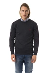 UOMINITALIANI UOMINITALIANI GRAY MERINO WOOL MEN'S SWEATER