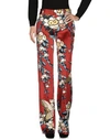 Dsquared2 'blossom' Print Trousers In Brick Red