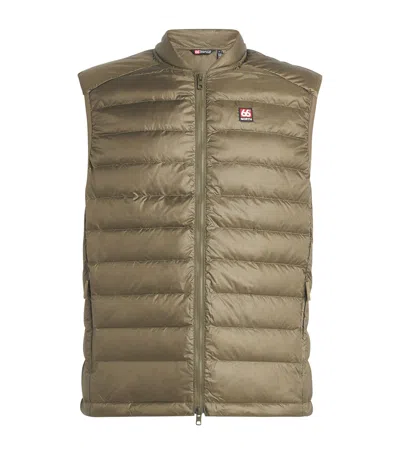 66 North Keilir Quilted Down Gilet In Brown