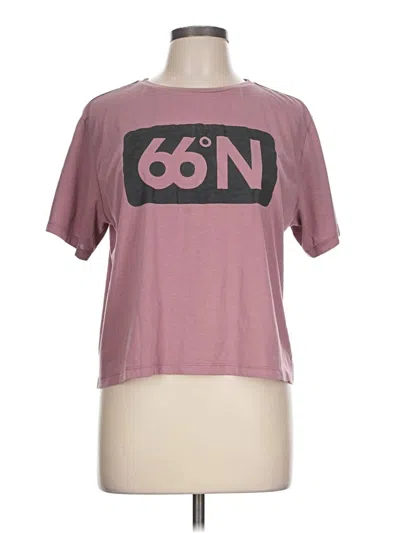 Pre-owned 66 North Short Sleeve T-shirt In Pink