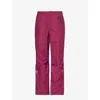 66 NORTH 66 NORTH WOMEN'S BLUBERRY WINE KEILIR BRANDED STRAIGHT-LEG MID-RISE SHELL TROUSERS