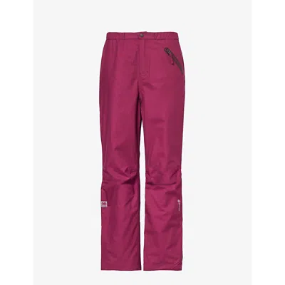 66 North Womens Bluberry Wine Keilir Branded Straight-leg Mid-rise Shell Trousers