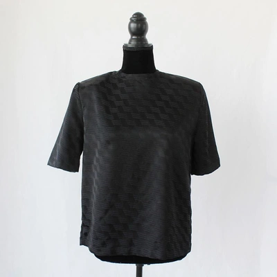 Pre-owned Attico Black ‘bella' Monogram Black T-shirt In Default Title