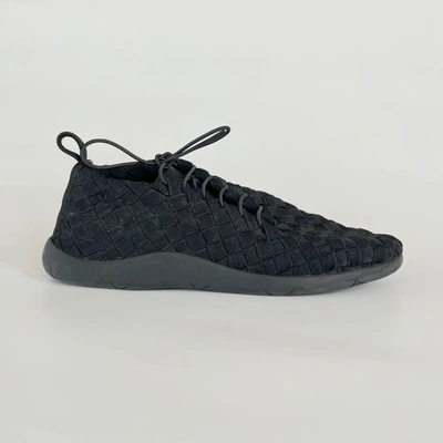 Pre-owned Bottega Veneta Black Plat Sneakers Intreccio Elastic Lace-up Sneakers, 40 In Default Title