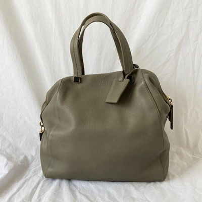 Pre-owned Celine Grey Leather Large Top Handle Bag In Used / Large / Grey