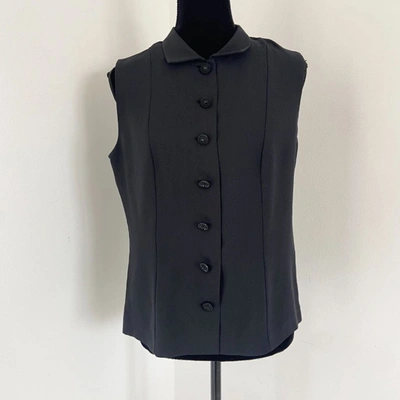 Pre-owned Chanel Black Button-down Sleeveless Blouse In Default Title