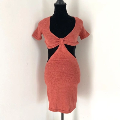 Pre-owned Cult Gaia Billie Knit Dark Orange Dress In Default Title