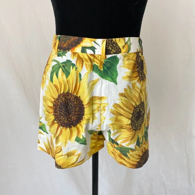 Pre-owned Dolce & Gabbana Sunflower Print Shorts In Default Title
