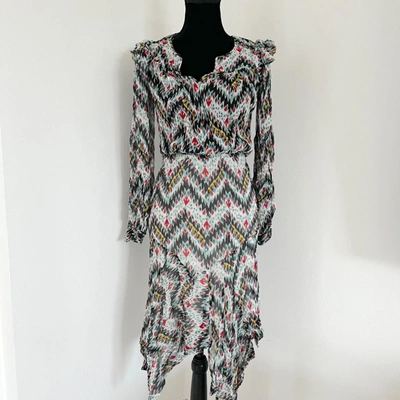 Pre-owned Isabel Marant Étoile Isabel Marant Etoile Printed Long Sleeve Midi Dress In Default Title