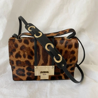 Pre-owned Jimmy Choo Leopard Print Pony Hair Flap Bag In Default Title