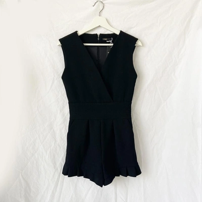 Pre-owned Maje Black Sleeveless Playsuit In Brand New-with Tags / 36 / Black