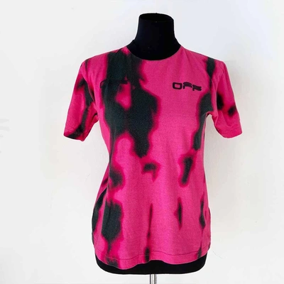 Pre-owned Off-white Pink T Shirt In Used / Xs / Pink