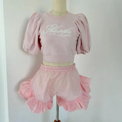 Pre-owned Philosophy Di Lorenzo Serafini Pink Top And Shorts In Default Title