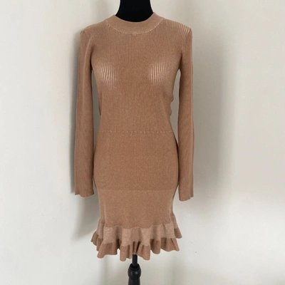 Pre-owned See By Chloé Ruffled Ribbed-knit Mini Dress In Default Title