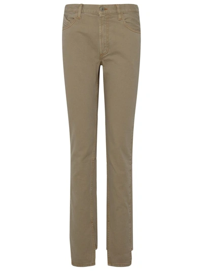 Attico Logo Embroidered Skinny Fit Jeans In Beige