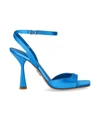 Sergio Levantesi Woman Sandals Azure Size 10 Soft Leather In Light Blue