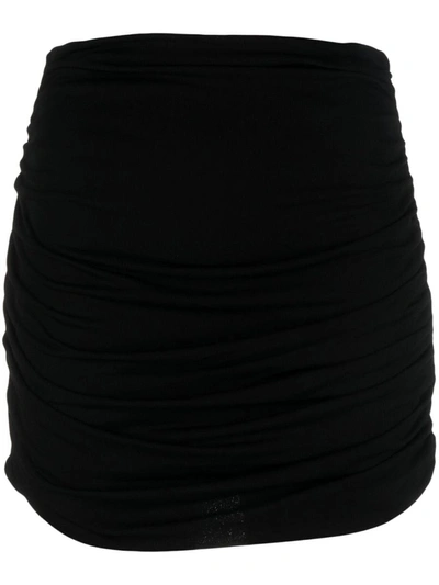 Tory Burch Ruched Bodycon Mini Skirt In Black