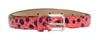 Dolce & Gabbana Pink Polka Snakeskin Silver Buckle Belt In Multicolor