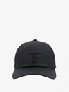 Tom Ford Leather-trimmed Logo-embroidered Cotton-twill Baseball Cap In Black