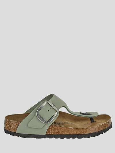 Birkenstock Sandals In <p> Slides In Matcha Suede Leather With Flip Flop Silhouette