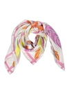 Franco Ferrari Printed Silk Foulard In Pink